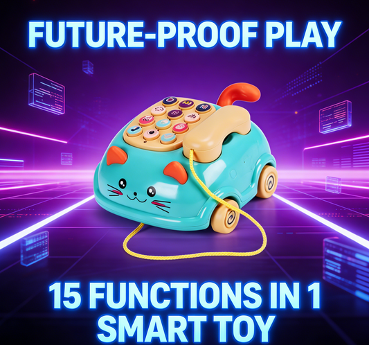baby Storyteller Electric Toy Educational Early Learning Simulation Telephone Car with Light and Music