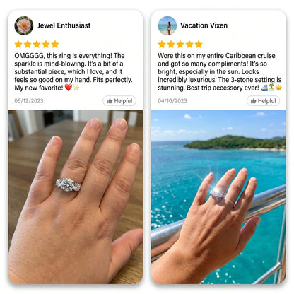 🔥Secret VIP Sale! 🔓 80% OFF The Flawless 4-Carat Trinity Ring - Outshines Diamonds, Zero Guilt
