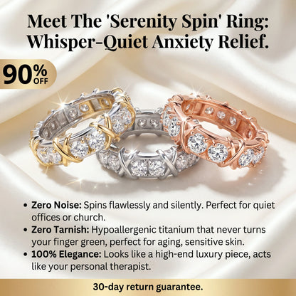 🔥 90% OFF TODAY: The Serenity X-Cross Band | Comfort-Fit Mindfulness Ring