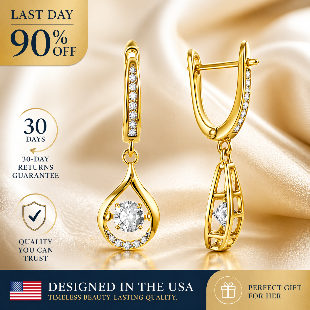 14K Gold Finish