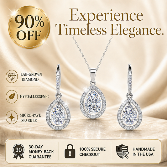 🔥 90% OFF TODAY: Experience Timeless Brilliance: The Flawless Lab-Grown Teardrop Set That Baffles Jewelers.💎