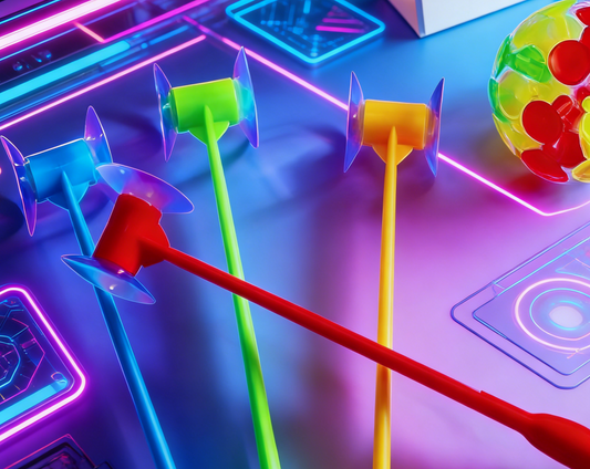 Double‑Sided Suction Knocking Card Game with Suction Hammer Educational Word Learning Classroom Props 4 Colors