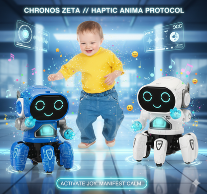 Electric Musical Dancing Robot Toy Glowing LED Educational Pet Baby Learn to Climb Interactive Fun Gift for Kids