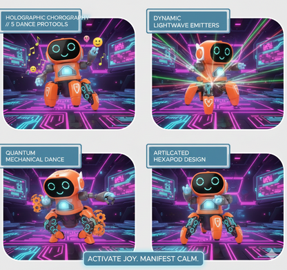 Electric Musical Dancing Robot Toy Glowing LED Educational Pet Baby Learn to Climb Interactive Fun Gift for Kids