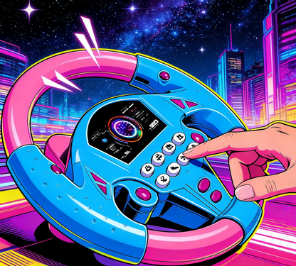 Portable Electric Steering Wheel Toy for Kids, Simulated Driving with Light & Sound, Educational Interactive Toddler Toy