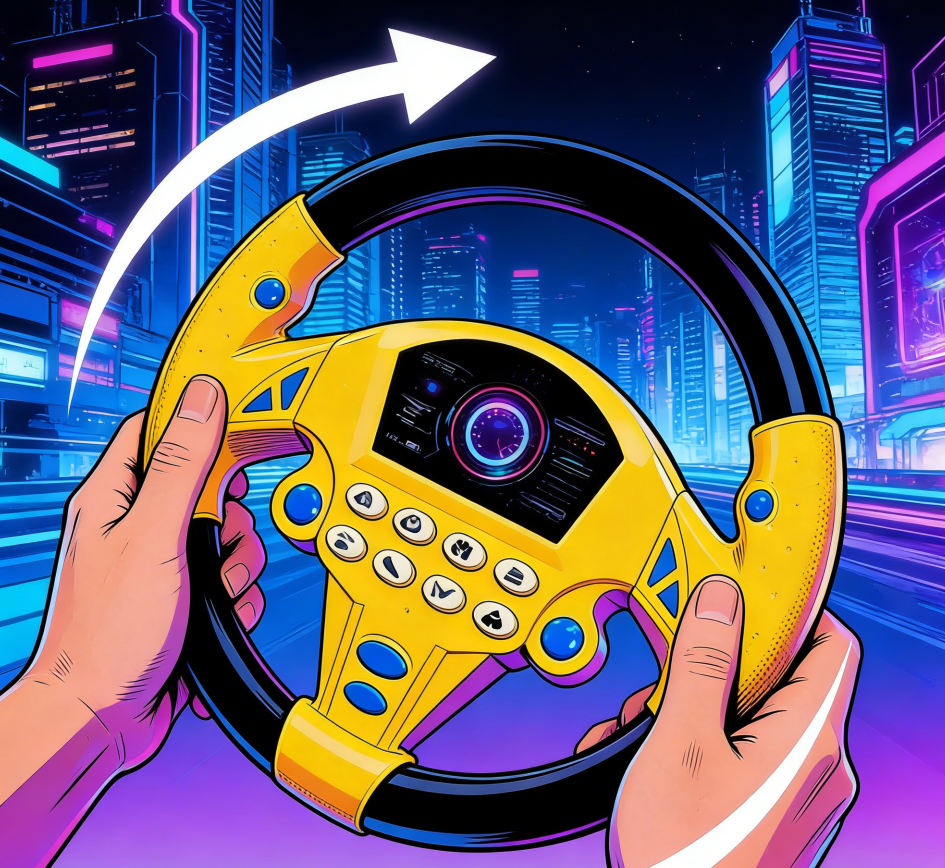 Portable Electric Steering Wheel Toy for Kids, Simulated Driving with Light & Sound, Educational Interactive Toddler Toy