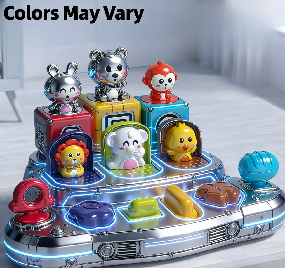 Toddler Early Education Puzzle Toy | Q Pet Machine Box for Cognitive Training & Finger Dexterity | Baby Educational Toy