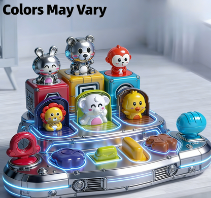 Toddler Early Education Puzzle Toy | Q Pet Machine Box for Cognitive Training & Finger Dexterity | Baby Educational Toy