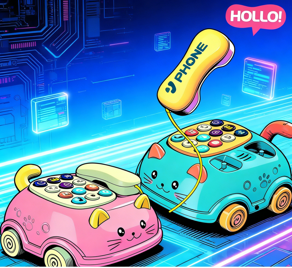 baby Storyteller Electric Toy Educational Early Learning Simulation Telephone Car with Light and Music