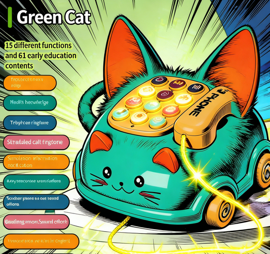 baby Storyteller Electric Toy Educational Early Learning Simulation Telephone Car with Light and Music